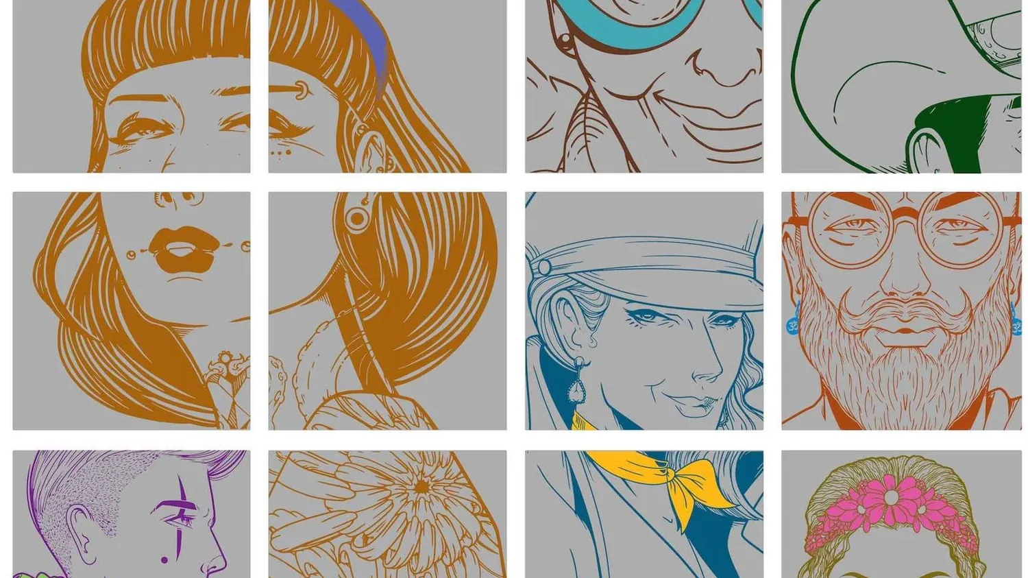 Siren Rock character illustration wall
