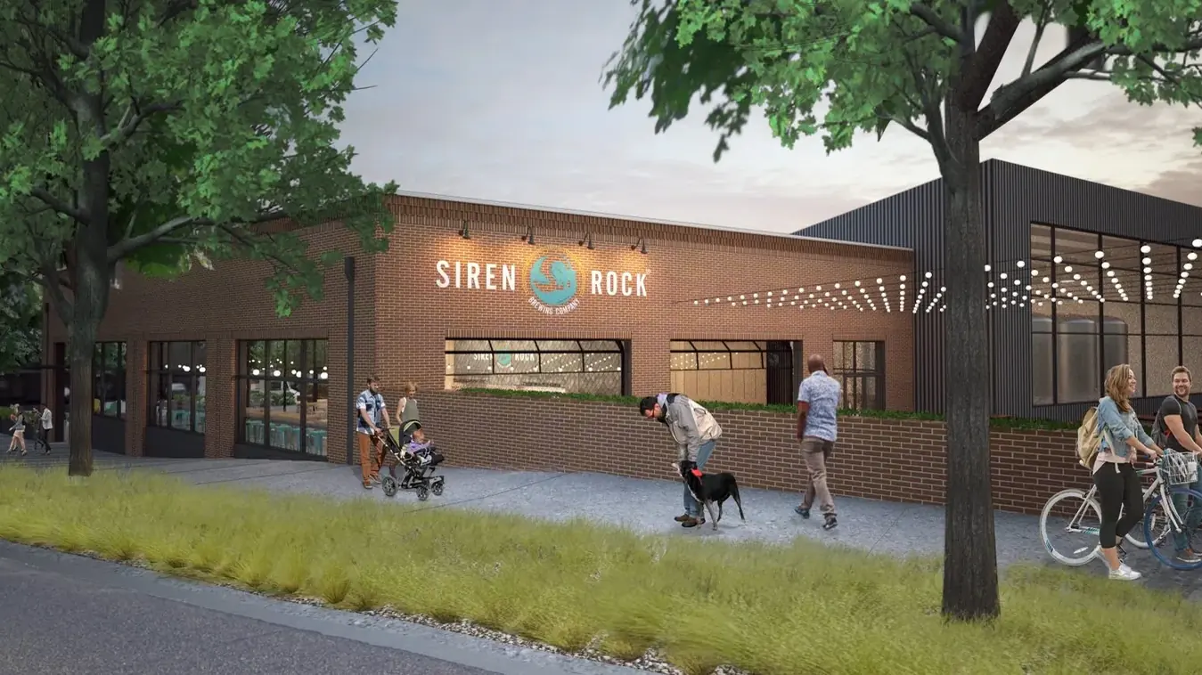Siren Rock brewery exterior concept rendering