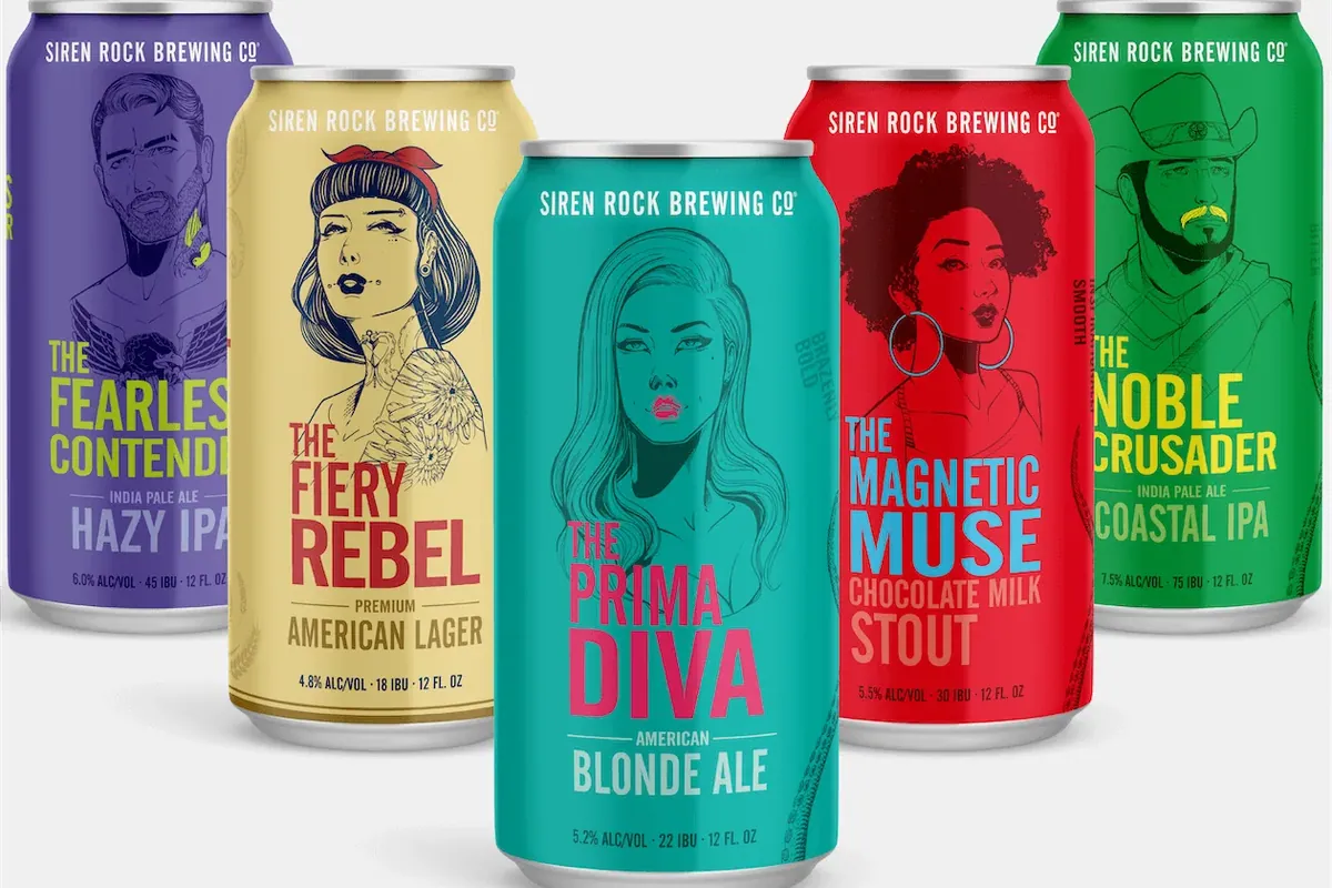 A brewery's core lineup carried across its printed pieces