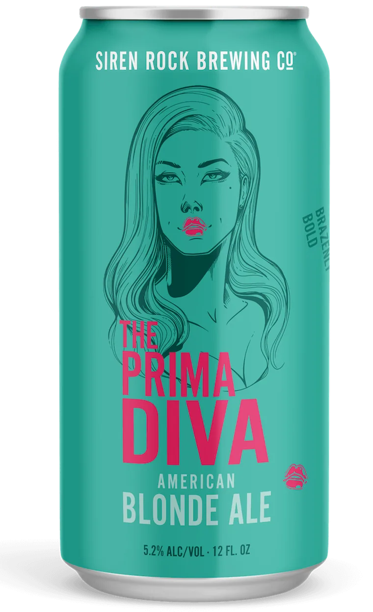 prima diva blonde ale, label and can design